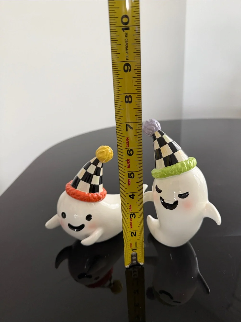 MacKenzie-Childs Trick or Treat Ghost Figurines - Set of 2